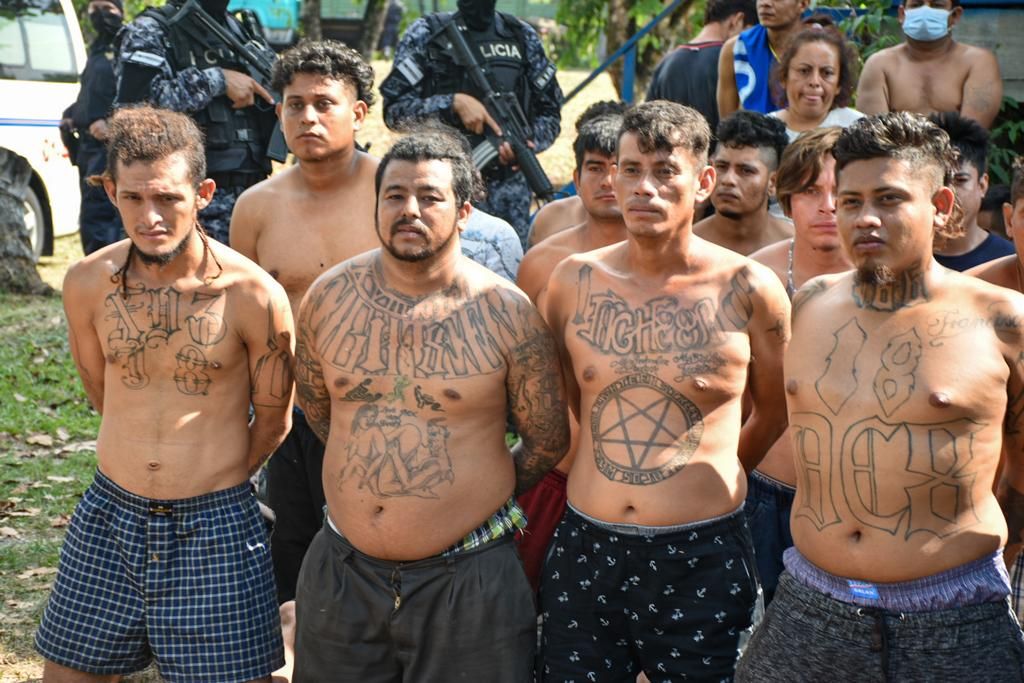 pandilleros detenidos en El Salvador