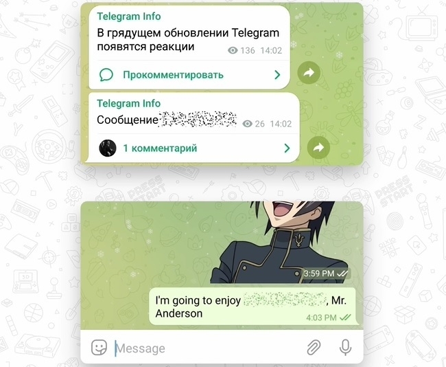 Telegram oculta los 'spoilers' en los mensajes